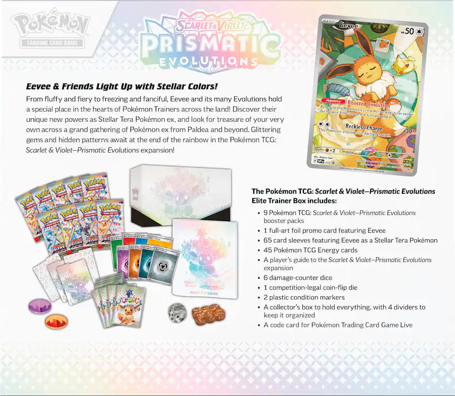 Pokémon - Trading Card Game: Scarlet & Violet - Prismatic Evolutions Elite Trainer Box